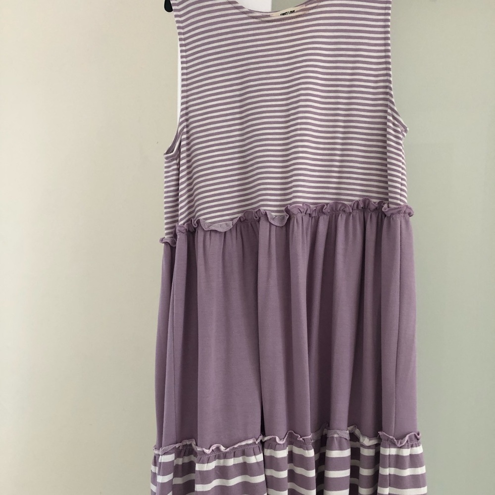 First Love Lavender Striped Dress